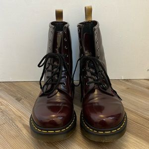 Lace Up Burgundy Boots